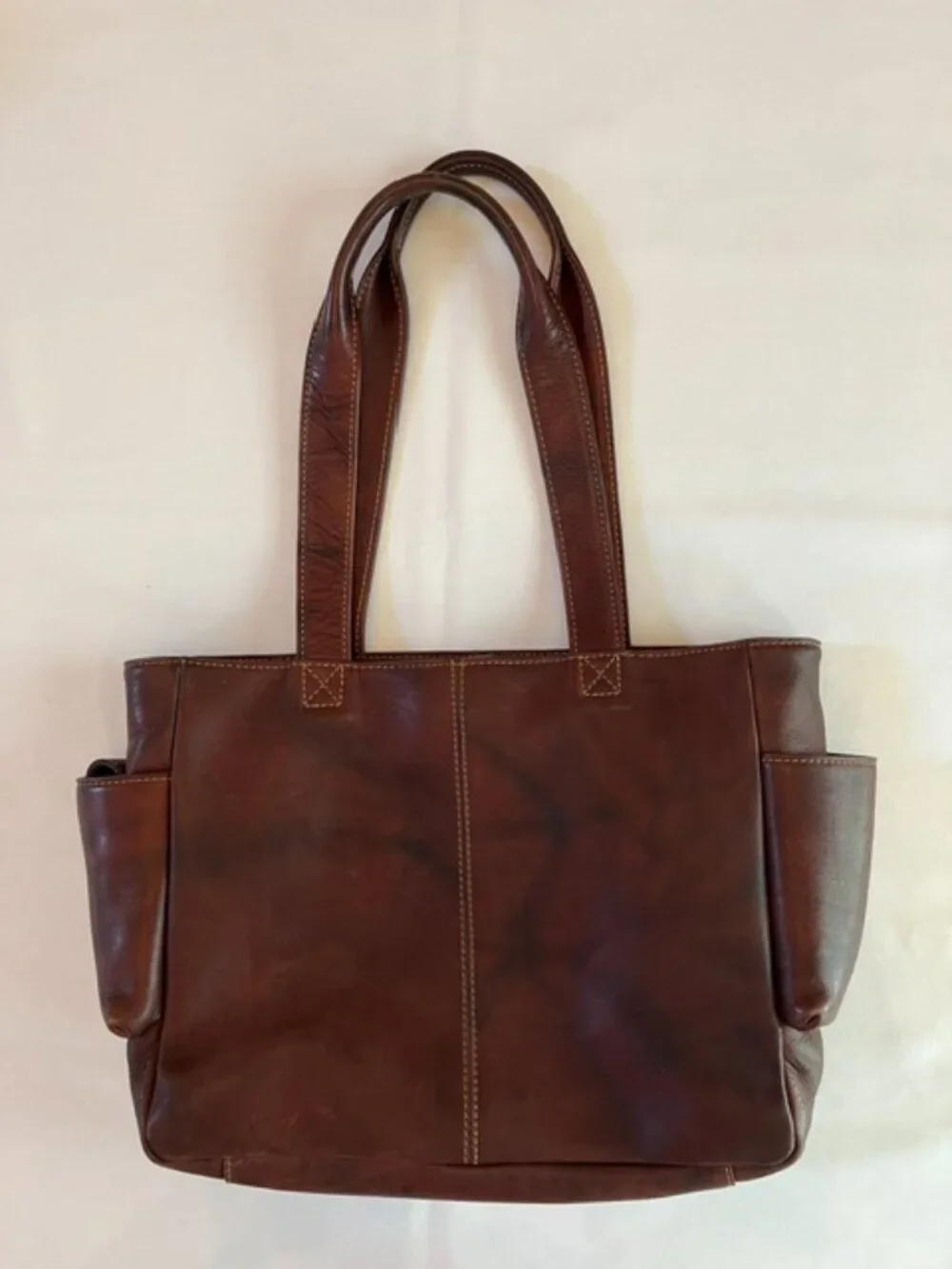 FRYE | Rich Dark Brown Leather Shoulder Bag Tote-EUC - Picture 6 of 16